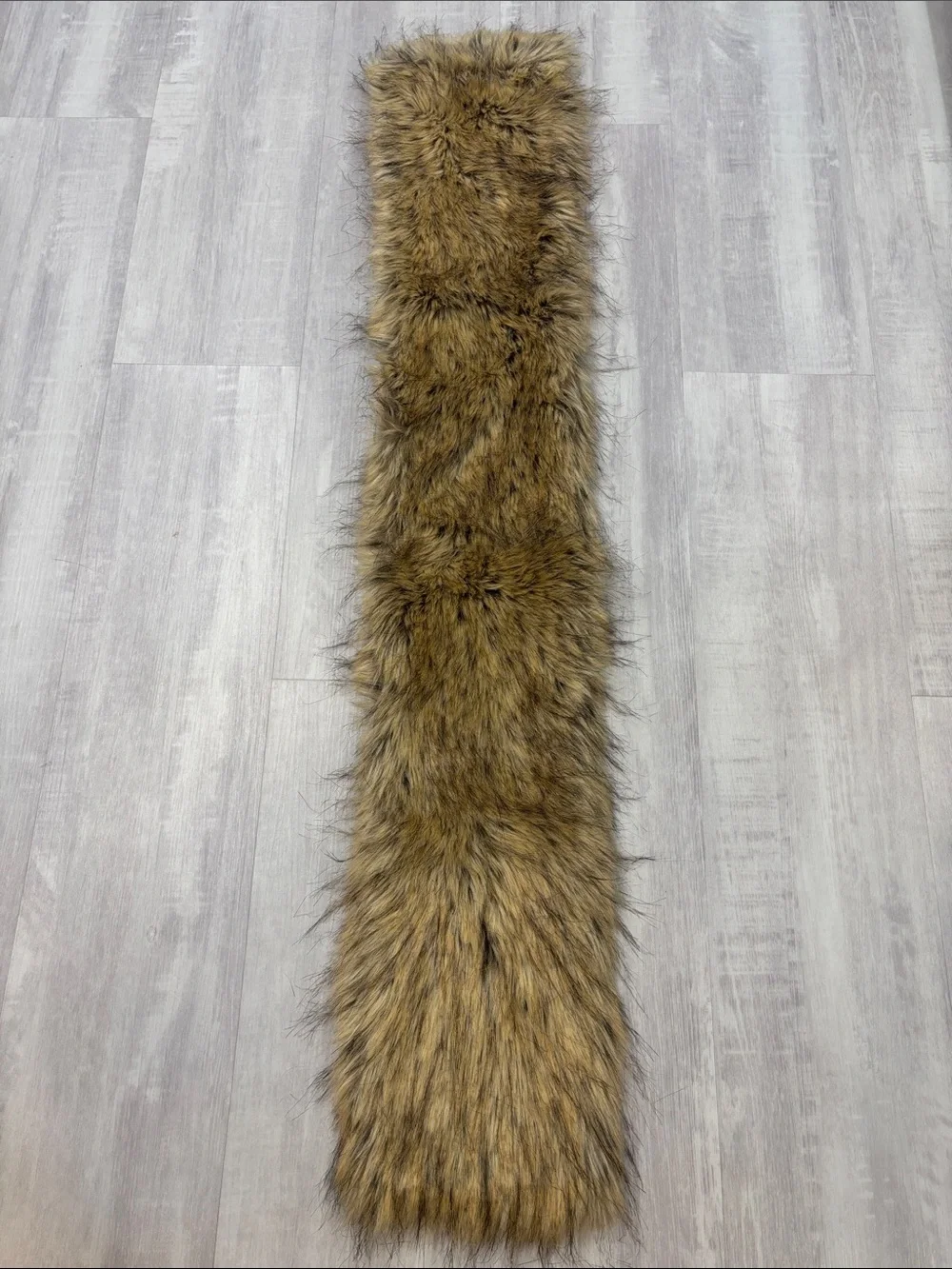 Chico's Faux Fur Scarf in Golden Brown